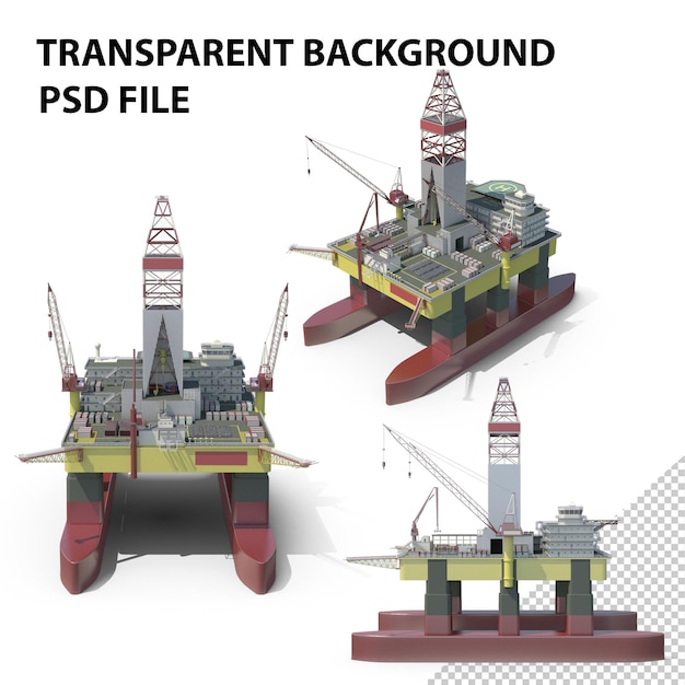 PSD plateforme pétrolière png