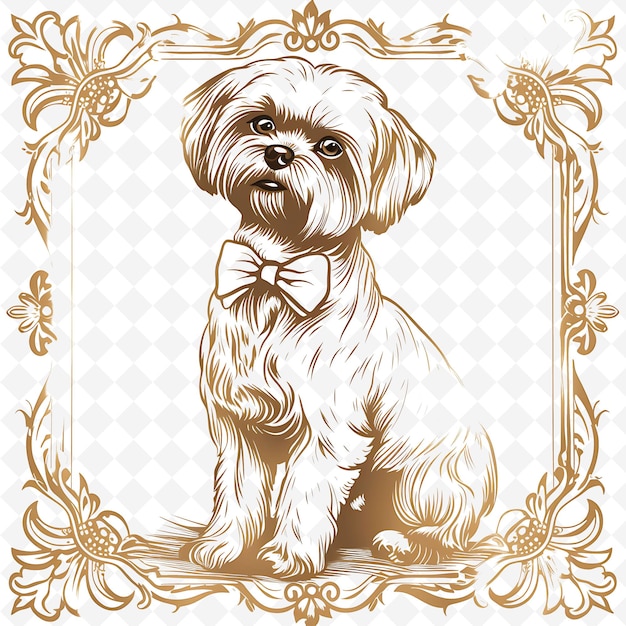 PSD png animal line art and frame stamps collage stamp sketch naturale per l'illustrazione dei personaggi