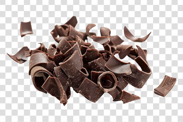 PSD png cioccolato riccioli cioccolato dessert cibo