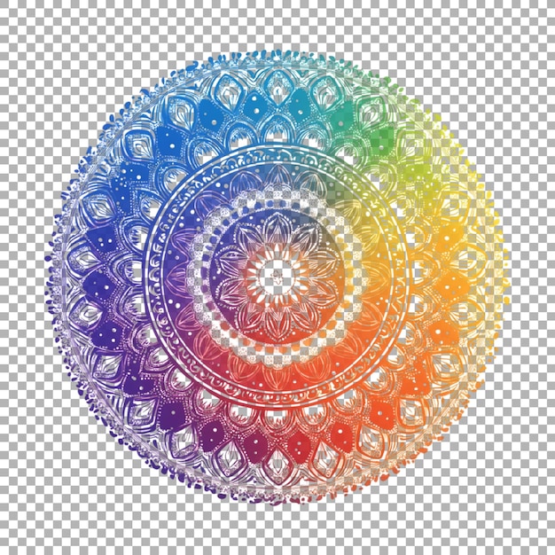 PSD png indische traditionelle mandala-kunst auf durchsichtigem hintergrund ai generiert