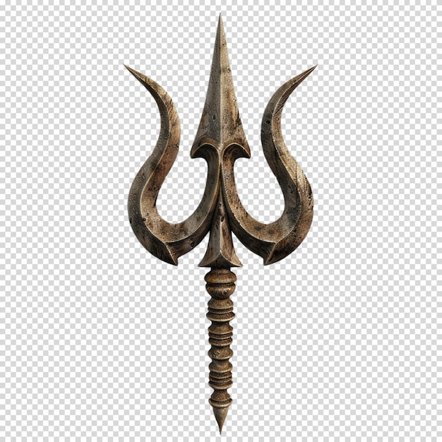 PSD png isolado de trishul em fundo transparente shivratri navratri festival hindu