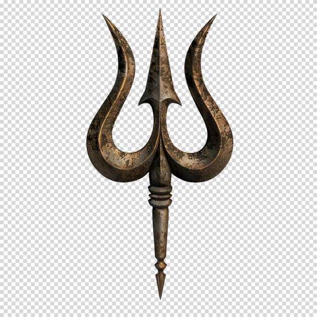 PSD png isolado de trishul em fundo transparente shivratri navratri festival hindu