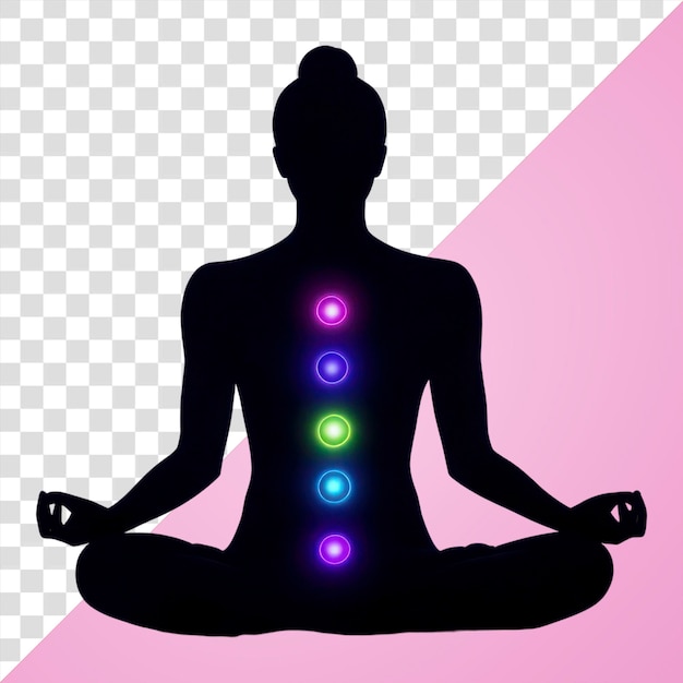 PSD png meditation mit chakren meditation hintergrund lila