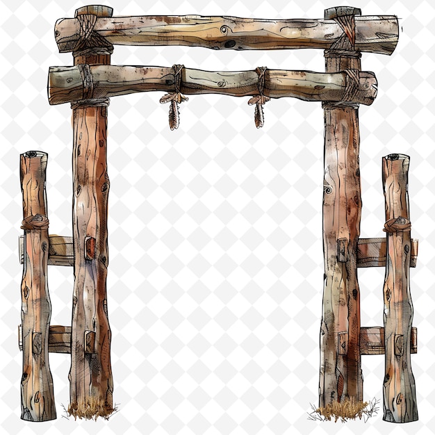 Png Palisade Gate com decorações de casamento da Fronteira o portão é criativo desenhos de arte abstrata