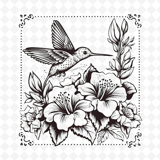 PSD png premium aquarelle flower stamps des dessins artistiques pour des projets créatifs clipart et tatouage