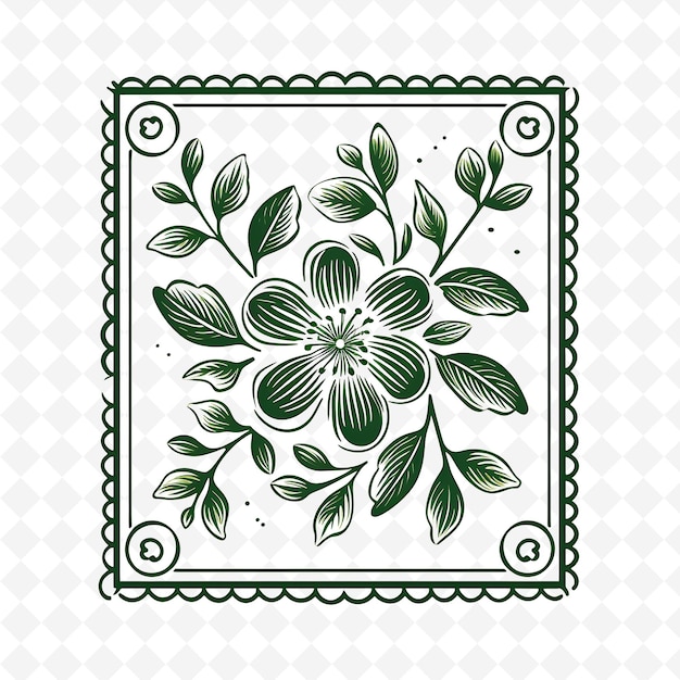 PNG Premium Aquarelle Flower Stamps Des dessins artistiques pour des projets créatifs Clipart et tatouage