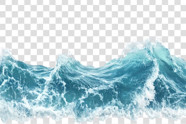 PSD png les vagues vibrantes de l'océan s'écrasent