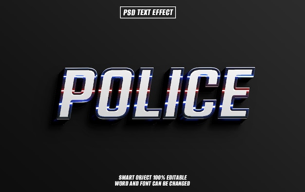 PSD police texte effet police typographie modifiable texte 3d