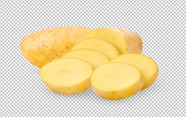 PSD pomme de terre isolée sur couche alpha