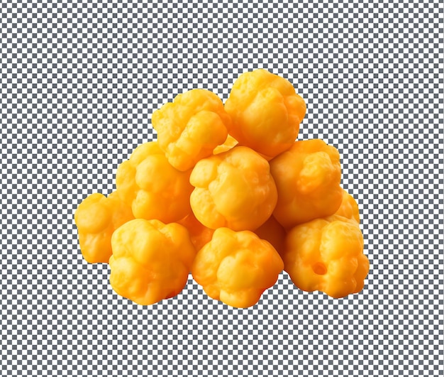 PSD popcorn de queijo delicioso isolado em fundo transparente