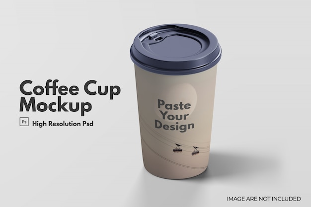 Porta via il mockup di tazza di caffè in carta