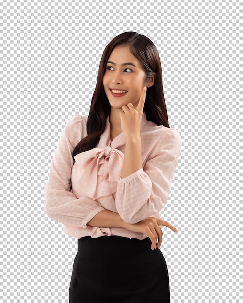 Portrait d'une femme asiatique souriante fichier Psd