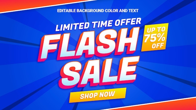 PSD promotion de modèle de bannière de vente flash discount