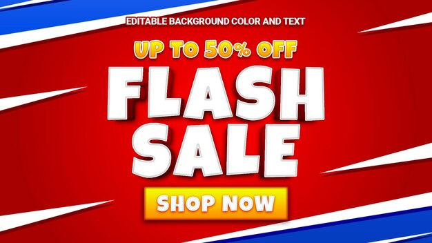 PSD promotion de modèle de bannière de vente flash discount