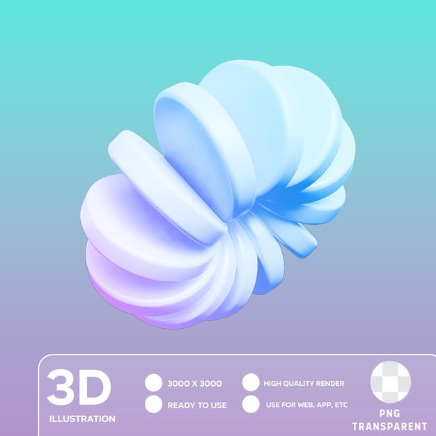 PSD psd 3d forma astratta illustrazione 3d