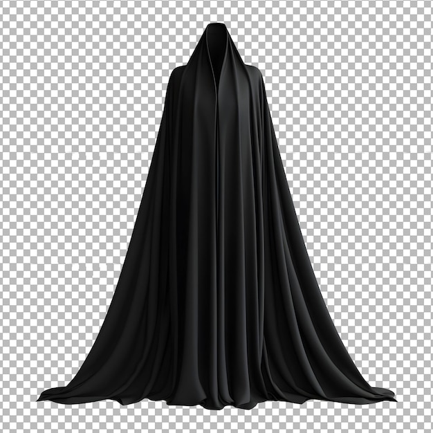 PSD psd abaya muçulmano preto png isolado em fundo transparente