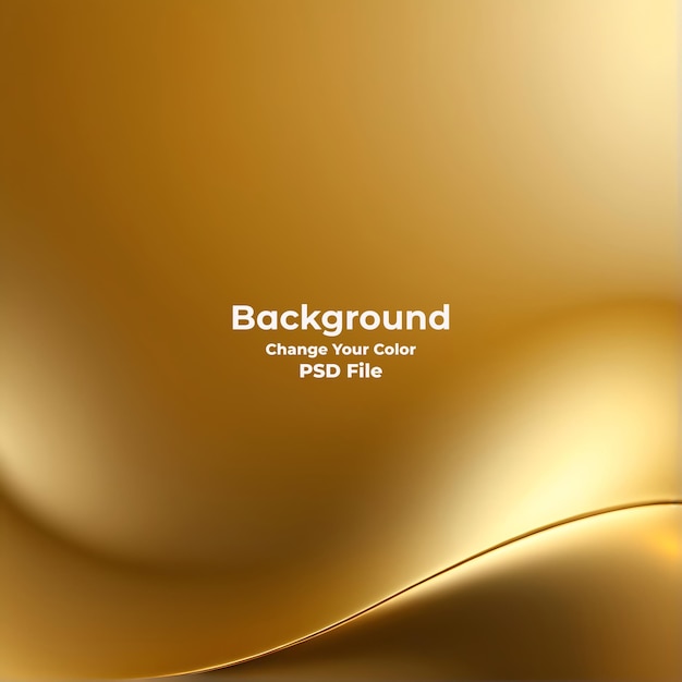 PSD Abstract fundo de gradiente dourado parece uma parede de ouro com textura borrada moderna