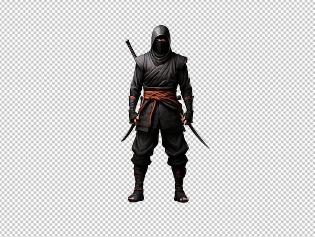 PSD psd d'une combinaison de ninja sur un fond transparent