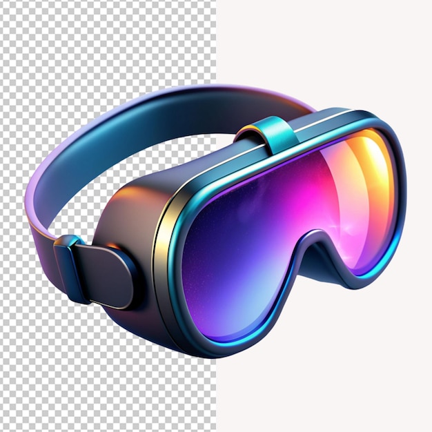 PSD de um óculos de realidade virtual 3D tecnologia metaverse isolado em fundo transparente