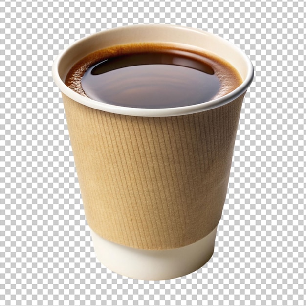 PSD de uma xícara de café em fundo transparente