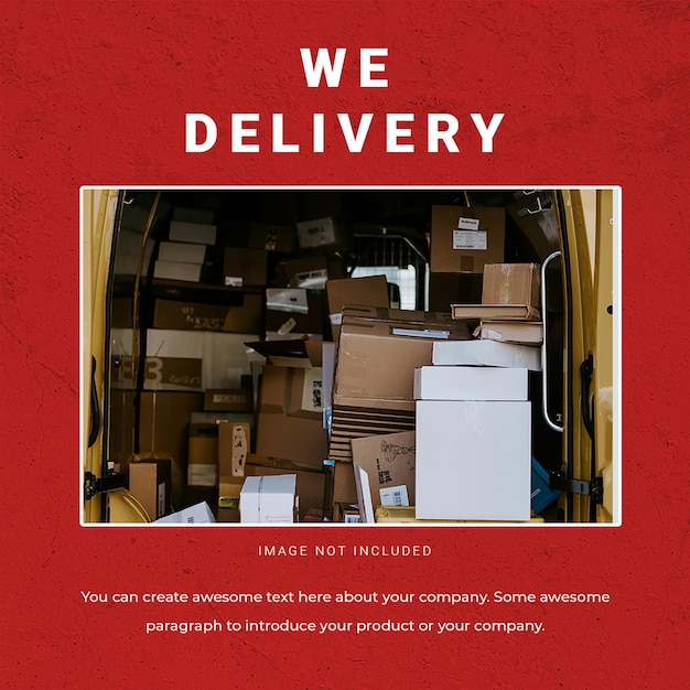 PSD Delivery Express Conceito de Design para Mídias Sociais e Instagram Post Template