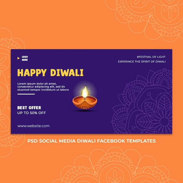 PSD psd diwali social-media-facebook-vorlagen