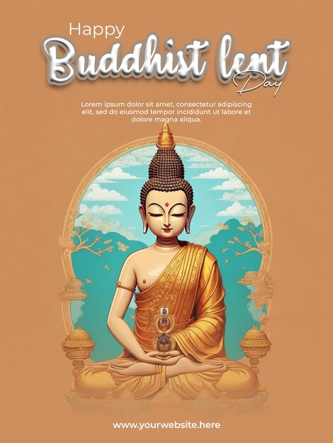 PSD psd ein kreatives poster-konzept für die buddhistische fastenzeit und den khao phansa-tag