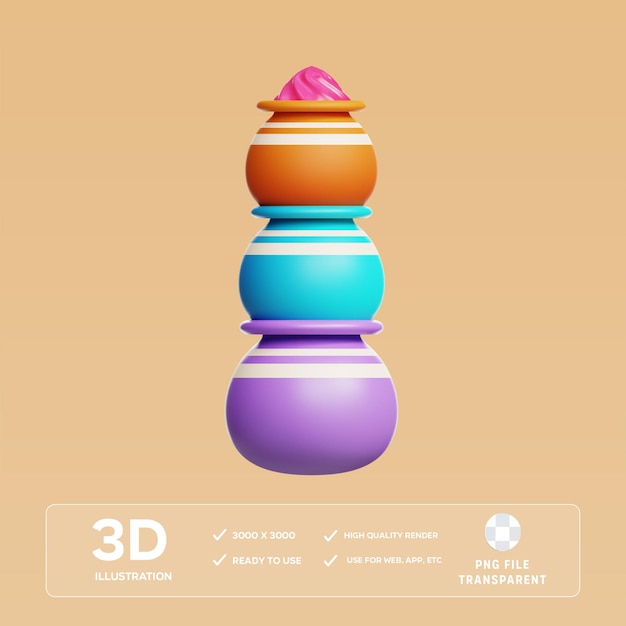 PSD psd holi color illustrazione 3d