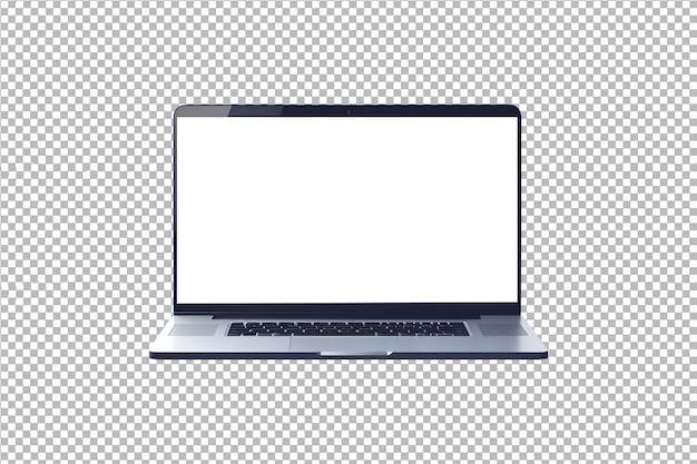 PSD psd leere laptop-bildschirm-mockup-vorlage, isoliert auf durchsichtigem hintergrund