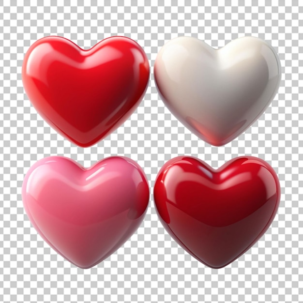 PSD Love Heart 3d Icon Pack ist isoliert