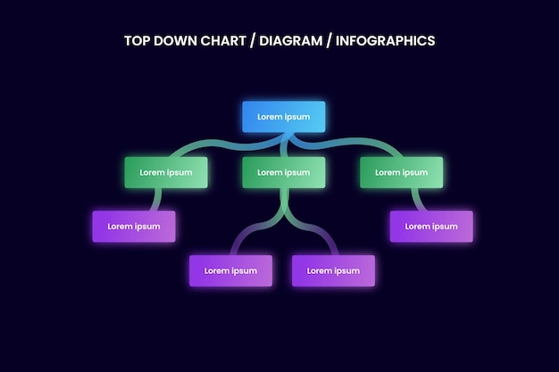 PSD psd moderne gradient top-down-diagramm-infografik