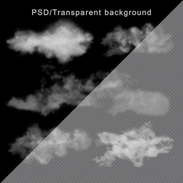 PSD psd_pack de nuvens