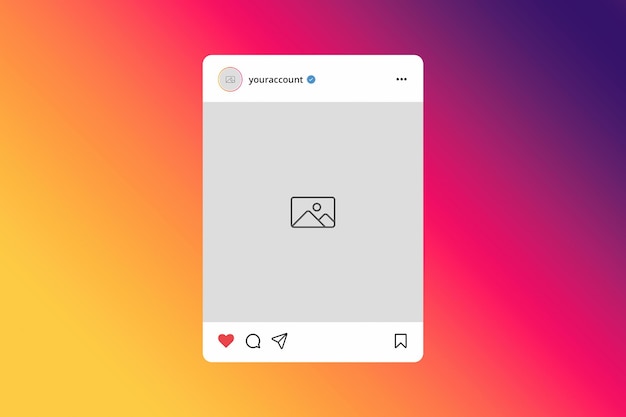 PSD psd pop up instagram feeds ui post mockup template design (desenho de modelo de postagem)