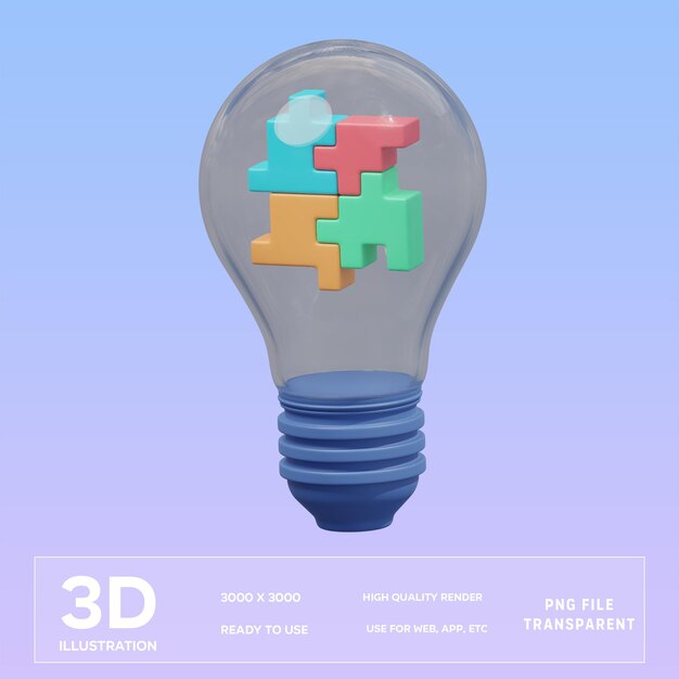 PSD psd-puzzle-idee 3d-illustration