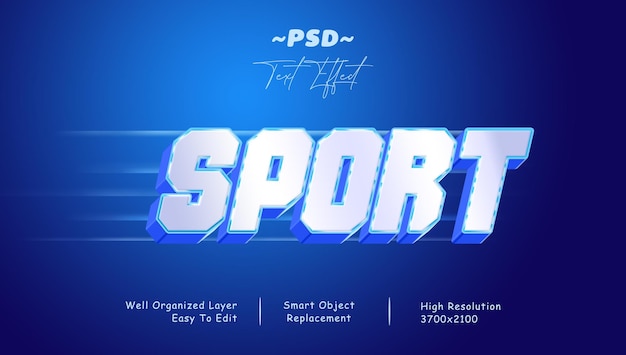 PSD psd-texteffekt im speed-sport-stil