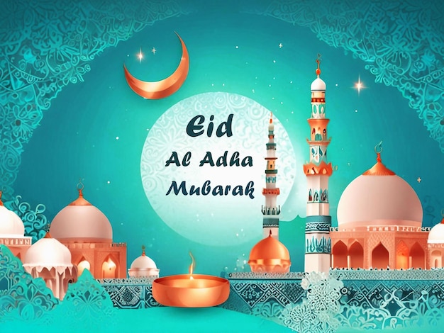 Questo bellissimo disegno è fatto per il mega evento islamico Eid ul Adha Mubarak