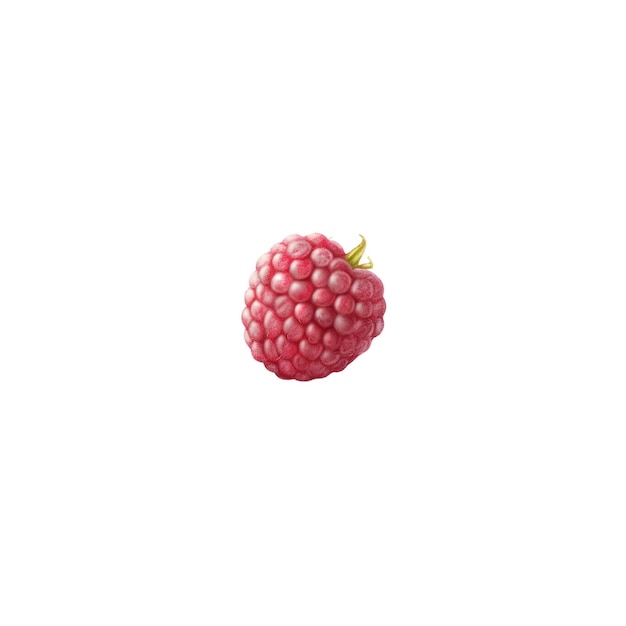 PSD raspberry isolé sur fond blanc