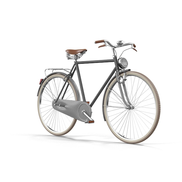 Realistische 3D-Retro- und alte Fahrrad-PSD-Dateien detaillierte Vintage- und klassische Kunst