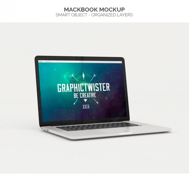 PSD realistische macbook mock-up