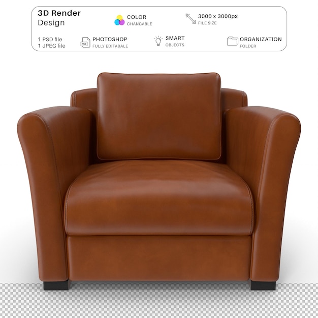 Realistische Sofa 3D-Modellierung PSD-Datei Realistische Innenmöbel