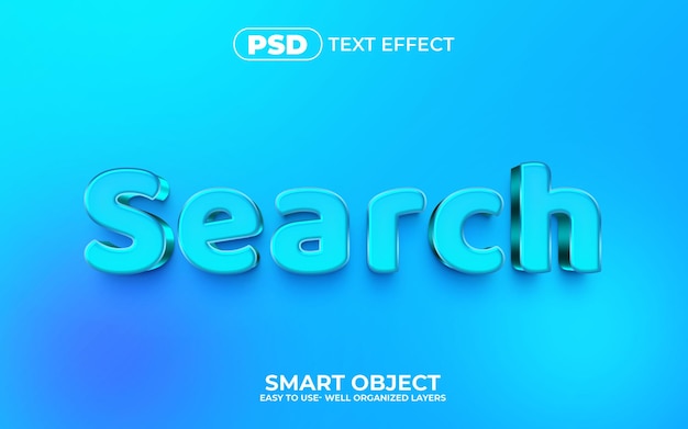 Rechercher un style d'effet de texte modifiable en 3D