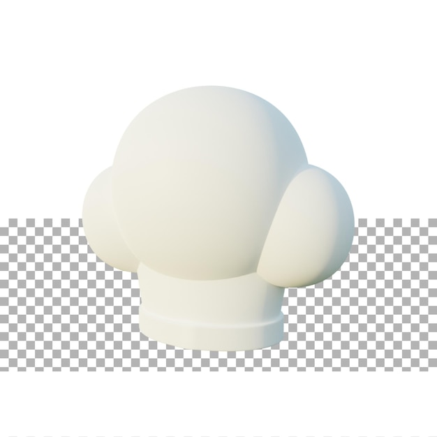 Rendering 3d del cappello da cuoco della cucina