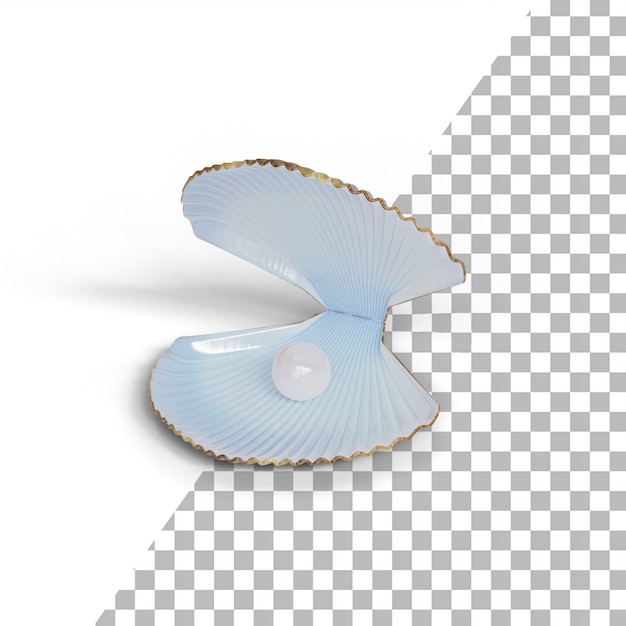 PSD rendering 3d di pearl in png