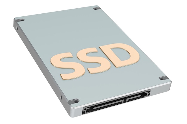 PSD rendering 3d du disque ssd isolé sur un fond transparent