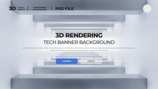 PSD rendering 3d réel de l'échelle abstraite hd le modèle d'arrière-plan en perspective et les couches psd