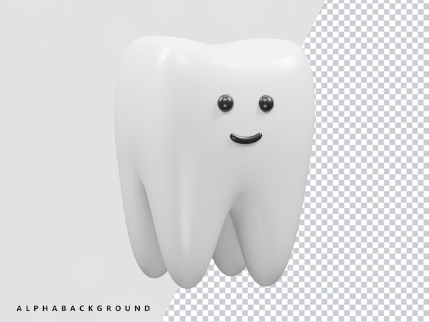 Renderização 3d de ícone de dentes