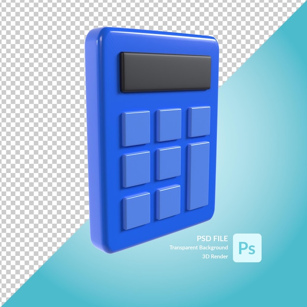 renderização de ilustração 3d calculadora