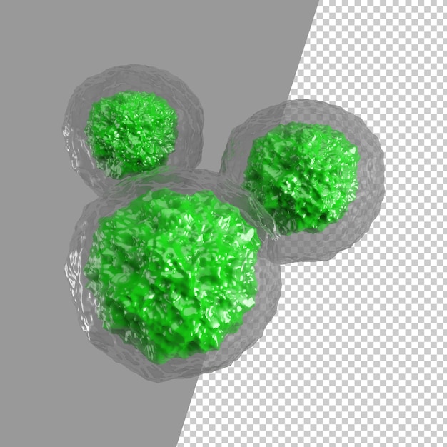 PSD rendu 3d du virus