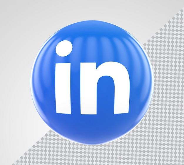 Réseaux sociaux Linkedin rendu 3d