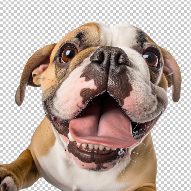 Retrato de bulldog inglês isolado em um fundo transparente png